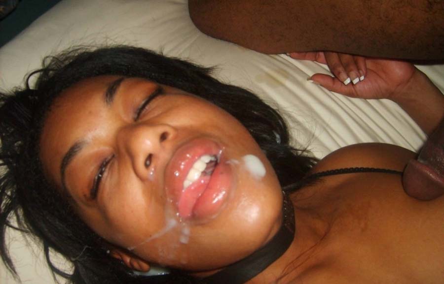 black homemade cum facial