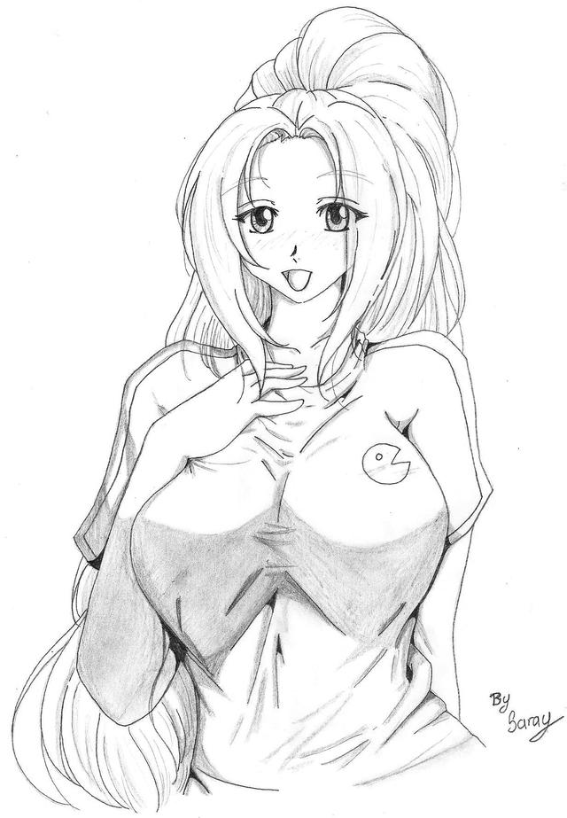 big boob lady pics girl art lady boob mikoto