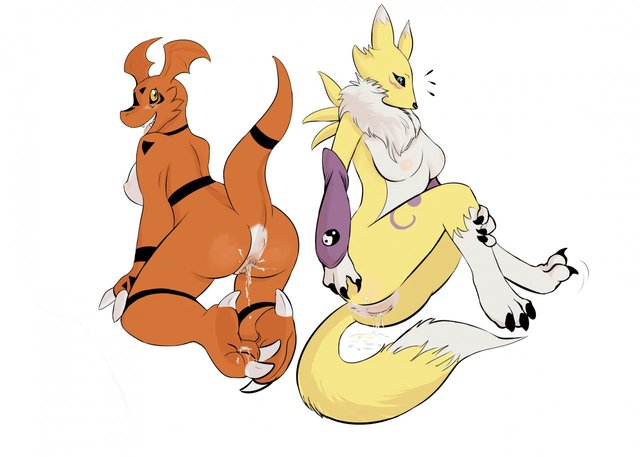 digimon porn caf ceb artist fdc digimon renamon guilmon larvitar