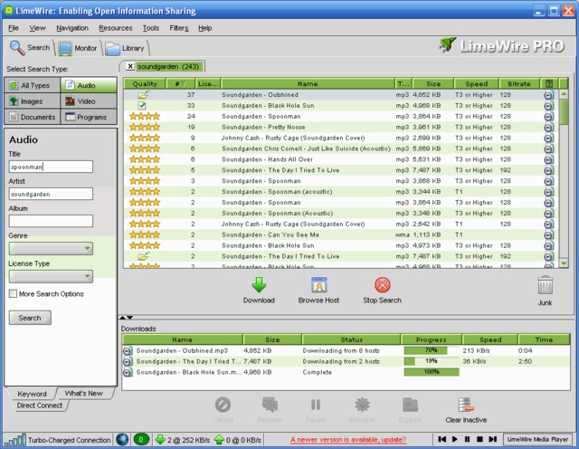 limewire porn review screenshot software limewire comparison