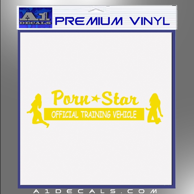 porn star in training porn page star yellow products training cars vehicle decals decal sticker trucks