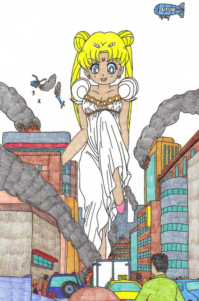 sailor moon porn moon princess giant serenity sailor rogue masterofra giantess