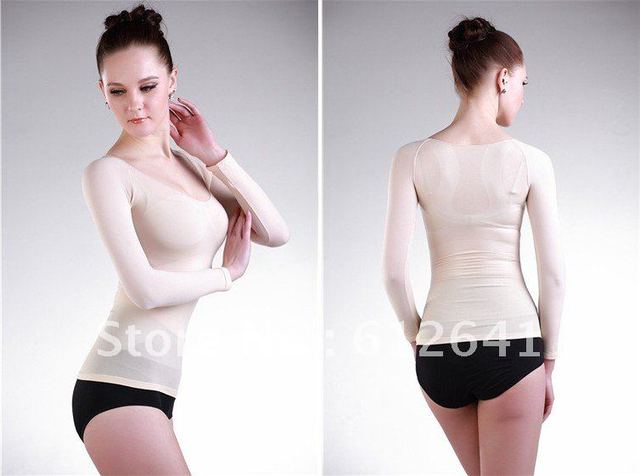 black nude free pics free nude black long control body item underwear shipping tummy wsphoto tops slimming trimmer shapewear sleeve