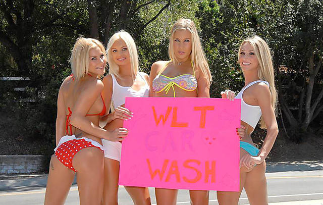 blondes in bikinis pics blondes bikini car wash anatomy carwash