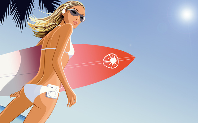 blondes in bikinis pics girls room blondes women people bikini wallpapers blue ian wallpaper sun bikinis kandi swimsuits headphones resolutions hed surfboard ianwoollam woolam surfboards