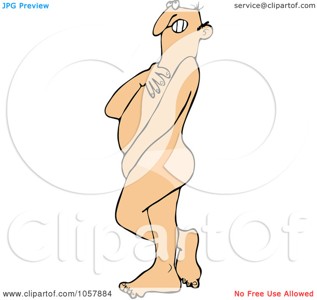 free art nude pictures free art nude man his clip shy portfolio royalty covering chest illustration vector privates djart