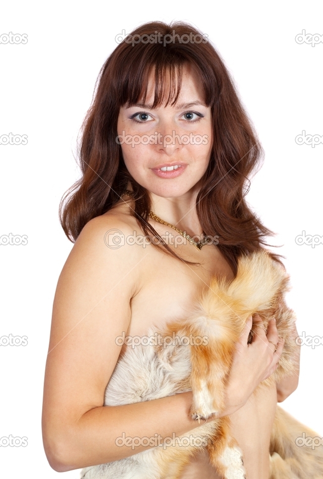 naked girl pics and pics girl photo covered naked fox stock fur depositphotos