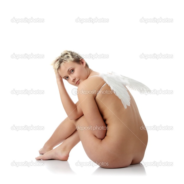 naked woman pics photo naked woman angels wings stock depositphotos