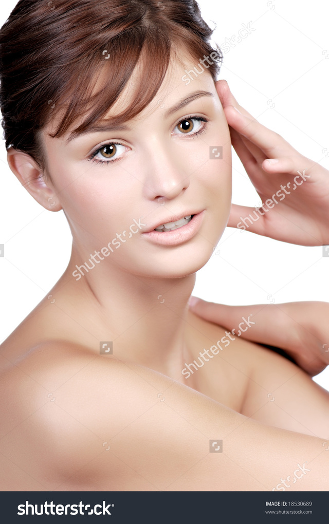 nude teenage photos girl photo beautiful teenage portrait pic nude from white close background stock seen shoulders
