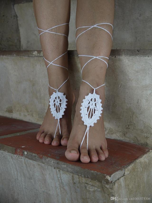 pics of sexy feet product aed white store wedding albu barefoot leaves crochet sandals rbvaglwdml naaugyeurkvm