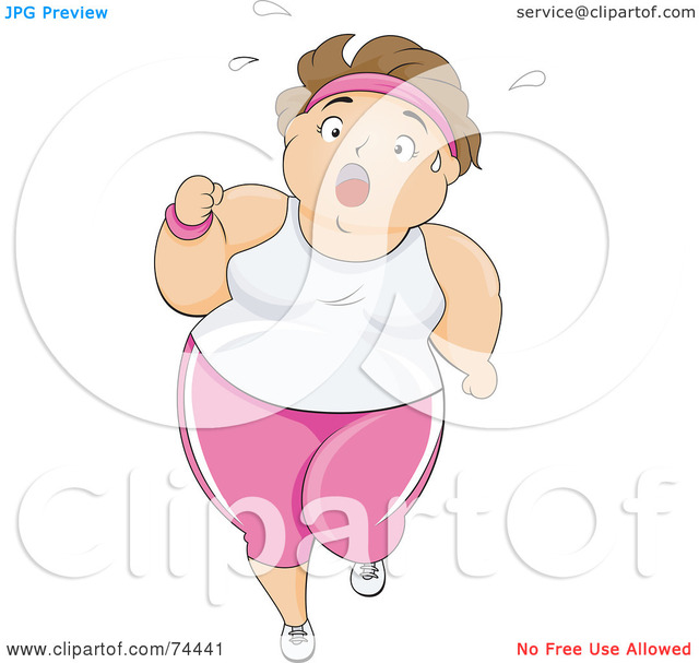 plump woman pics free woman plump portfolio royalty jogging illustration clipart bnpdesignstudio pleasantly sweating