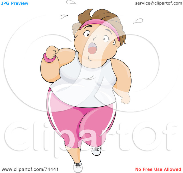 plump woman pics free woman plump portfolio royalty jogging illustration clipart bnpdesignstudio pleasantly sweating