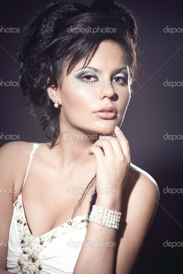sexy brunette images photo beautiful sexy woman white brunette dress perfect stock makeup depositphotos
