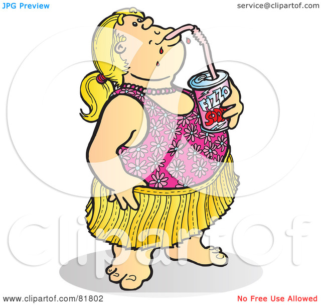 free pictures of fat girls free girl fat suit portfolio royalty bathing soda illustration clipart sipping alansnowling
