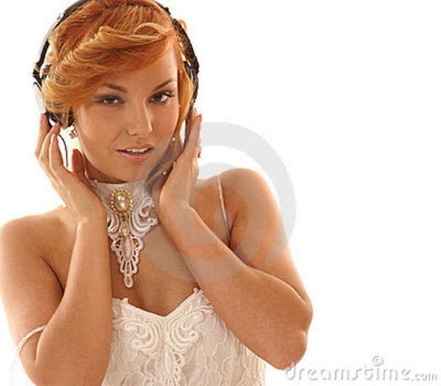 sexy red head girl pics free girl photo sexy redhead music stock royalty listening