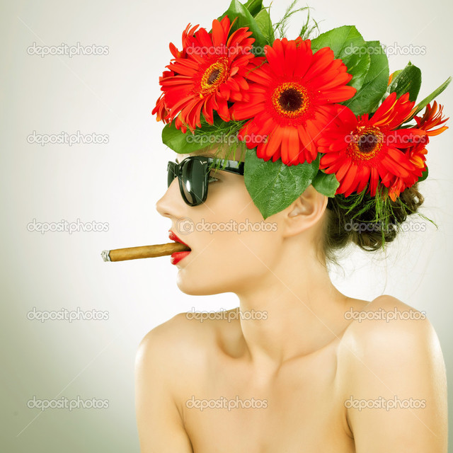 sexy red headed women photo sexy smoking woman side stock depositphotos relaxed