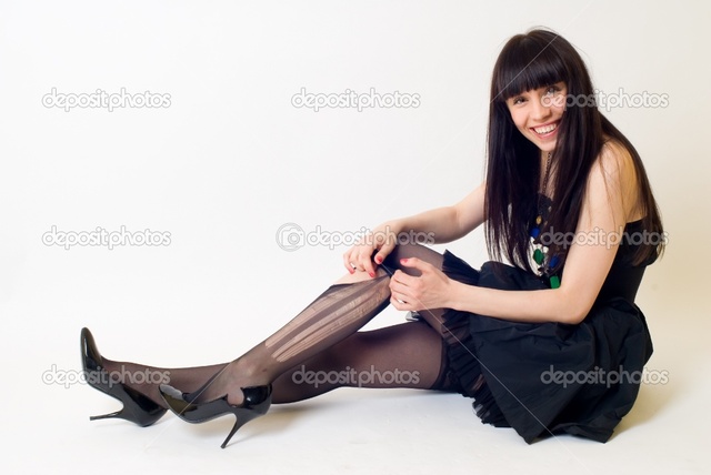 sexy woman stockings young photo woman stockings stock torn depositphotos