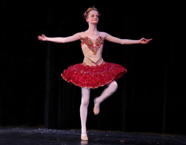 solo girl young girl large solo public styles stage dancer prince autism suite wnpr nutcracker milfords adaptive