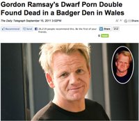 porn photo gordon ramsays dwarf porn double found dead badger den picture