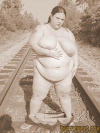 big beautiful women in the nude badass brunette puffychicks black white railroad nude photos tramp tracks