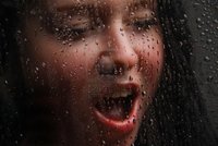 black naked girl pictures oshepkov naked girl wet glass black background photo