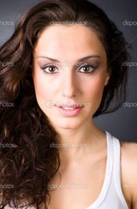 brunette woman pics depositphotos young brunette woman portrait stock photo