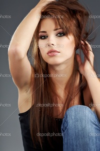 brunette woman pics depositphotos young brunette woman beauty portrait studio shot stock photo