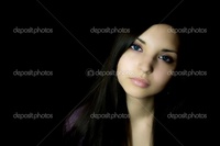 brunette woman pics depositphotos young brunette woman sad eyes stock photo