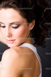 brunette woman pics depositphotos young brunette woman portrait stock photo