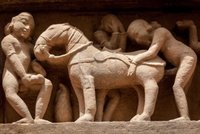 erotic pics dimol famous erotic stone carving bas relieves lakshmana temple khajuraho india photo