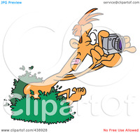 free art nude pictures royalty free clip art illustration cartoon nude man popping out bush taking pictures portfolio toonaday