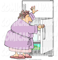 free fat woman pics comical clip art fat woman scrounging fridge something eat dennis cox designs