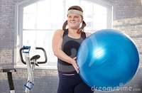 free fat woman pics young fat woman exercising fit ball royalty free stock