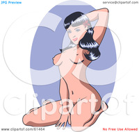 free nude black woman pic royalty free clipart illustration nude black haired pinup woman sitting floor portfolio rformidable