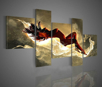 free nude hot women wsphoto free shipping hand made panel beautiful hot naked girl body group women nude sexy item abstract red passion high wall decor oil painting canvas