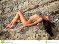 free pics of beautiful nude women beautiful naked woman nude women rocks royalty free stock rainpow