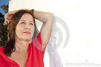 free pictures of sexy older women sexy senior woman portrait outdoor wall royalty free stock photography