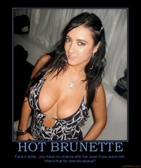 hot brunette pics demotivational poster hot brunette brunettes facebookview