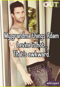 hot grandma pics whisper grandma things adam levine hotthats awkward