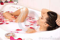 naked girl pics and pics attractive naked girl enjoys bath milk stock photos