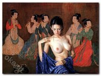 naked oriental ladies wsphoto free shipping font oriental sexy girl pop decorative arts prints canvas price nude