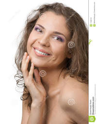 naked woman pics beautiful naked woman curly hairs stock photo