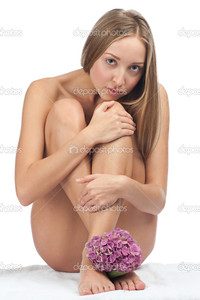 naked woman pics depositphotos sexy naked woman wtih pink flower stock photo