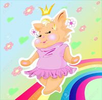 pics of little pussy geshanya little pussy cat plump princess dancing along rainbow stock vector photo