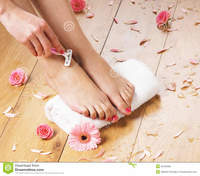 pics of sexy feet sexy feet young woman shaving procedure taken background flowers towel royalty free stock