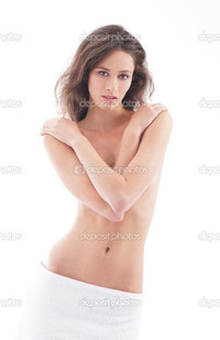 sexy naked brunette depositphotos young sexy naked brunette over white background spa style stock photo