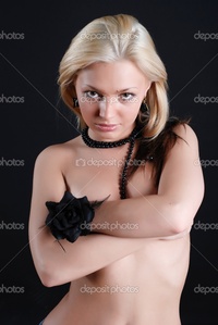 sexy naked woman pics depositphotos beauty woman black rose stock photo