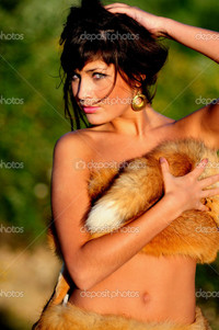 sexy naked woman pics depositphotos sexy naked woman fur stock photo