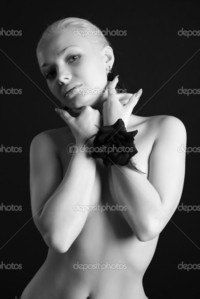 sexy naked woman pics depositphotos beauty woman black rose stock photo