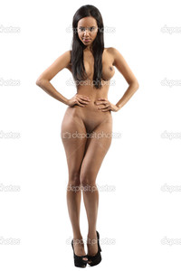 sexy nude black woman depositphotos beautiful dark nude woman posing white background stock photo